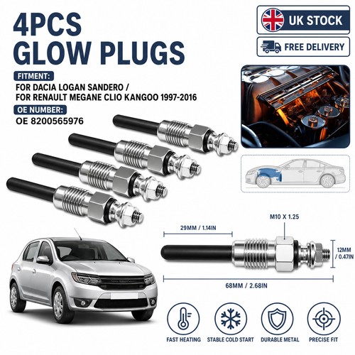 Glow plugs for renault - 4x,